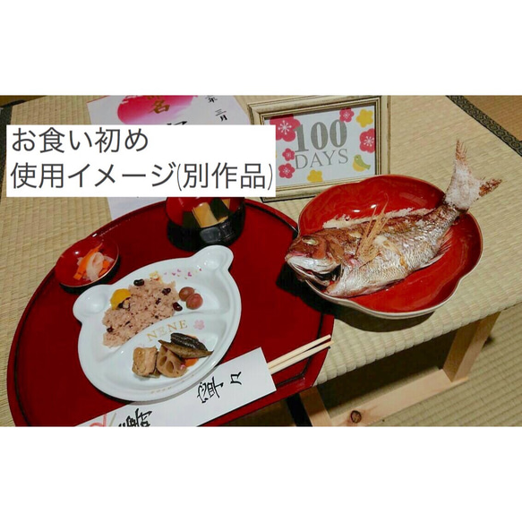 【出産祝い・名入れ】ウサちゃん離乳食プレートセット お食い初め キッズプレート 女の子　食器　1歳　ギフト 5枚目の画像