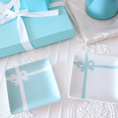 TIFFANY&Co. ティファニー ブルー ボウ デザートプレート 2枚