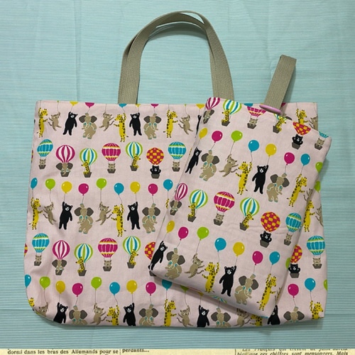 ☆裏地付☆ レッスンバック オックス生地 ⭐︎かわいい動物