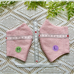 再再販⭐︎夏マスク　接触冷感　レースマスク　刺繍大人用　立体　サークル　アイボリー⭐︎ 6枚目の画像