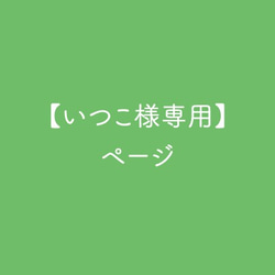 【いつこ様専用】　他の方はご購入をお控えください 1枚目の画像