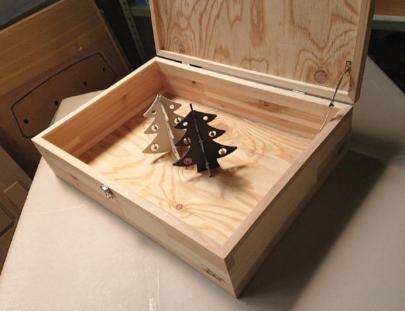 【送料無料】『木製収納ボックス』　弊社職人による精巧な技術で制作された木製ボックス 3枚目の画像