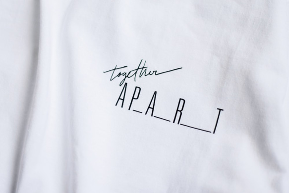 イラストTシャツ【together-apart】(フリーサイズ)　〜Creema限定〜 2枚目の画像