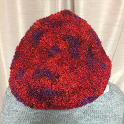 手編み　ベレー帽　（ベリー） 2枚目の画像