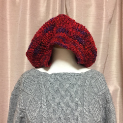 手編み　ベレー帽　（ベリー） 4枚目の画像