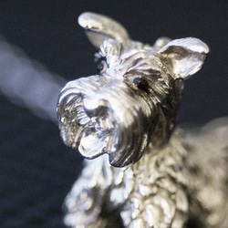 Sitting Schnauzer Charm Pendant 3 [免運費] Tongue Pero Silver Schna 第3張的照片