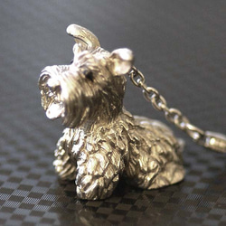 Sitting Schnauzer Charm Pendant 3 [免運費] Tongue Pero Silver Schna 第4張的照片