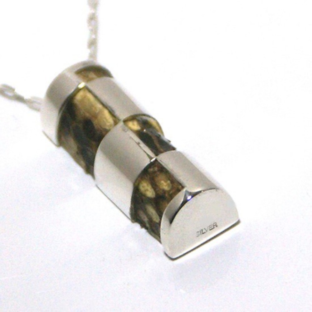 ベビーパイソンペンダント【送料無料】蛇柄　シルバー　銀