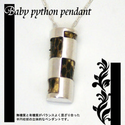 Baby Python 吊墜【包郵】蛇紋銀銀 第3張的照片