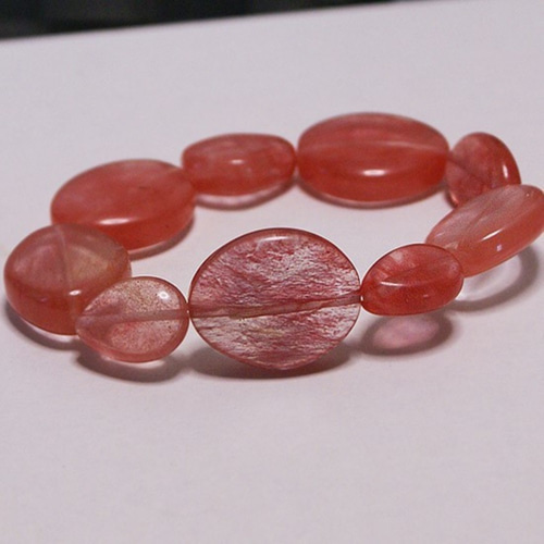 極上濃ピンクNo1047天然石宝石質インカローズブレスレット天然石 大玉