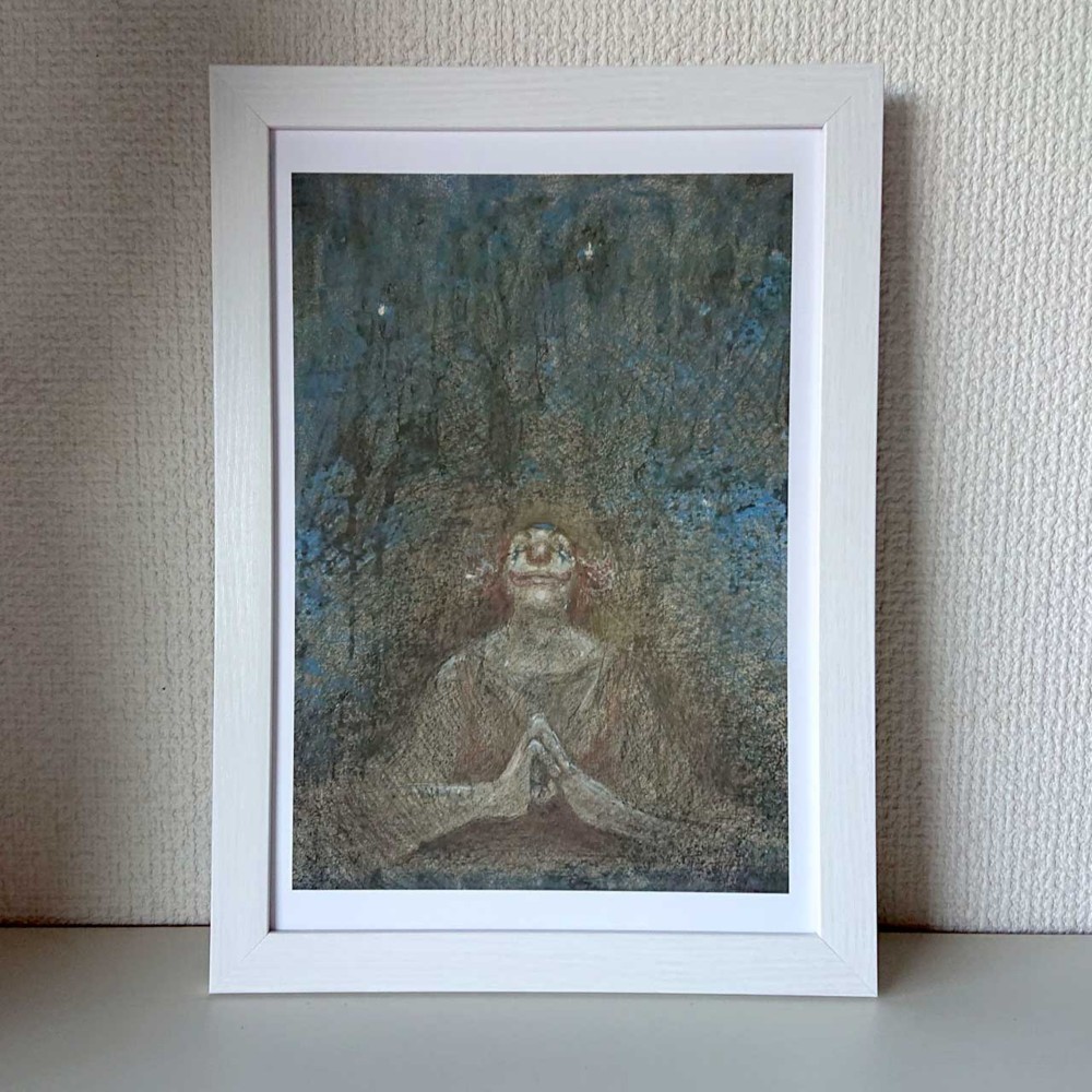 ピエロの絵画　2つ ピエロの絵画 子供部屋 オリジナルアート 保育園アートワーク