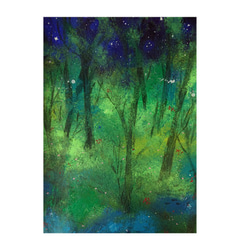 絵のある暮らし　風景　夜の森　vol.1 2枚目の画像