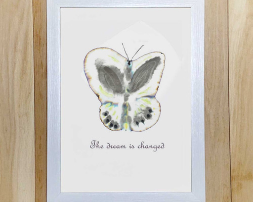 蝶々のアートポスター1 The dream is changed 絵画 kazkiwi 通販