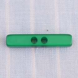 細長いボタン30mm　グリーン　フランス製　2個 4枚目の画像