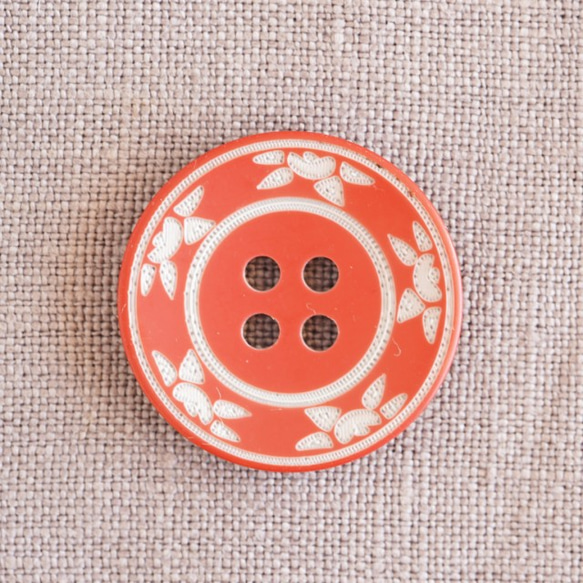(3個) 20mm 豆皿のようなボタン　UK直輸入 ＊ 赤 3枚目の画像