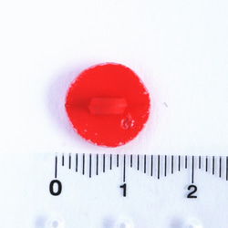 12mm プロバンス陶器のようなボタン　3個 赤　フランス製 4枚目の画像