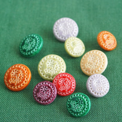 12mm プロバンス陶器のようなボタン　3個  パープルグレー　フランス製 6枚目の画像