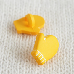 (3個) 12mm 手袋のボタン 黄色　フランス製 ＊　子ども服　ミトン　冬 2枚目の画像
