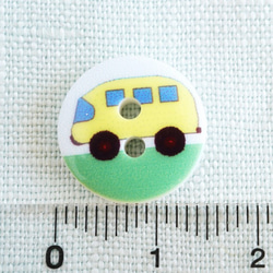 (3個) 15mm バスのボタン フランス製 　＊車、乗り物、入園 6枚目の画像