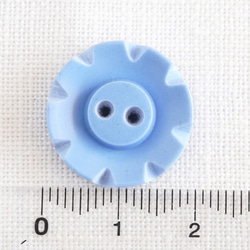 (2個) 18mm ヴィンテージボタン ブルー  イギリス製 プラスチック 3枚目の画像