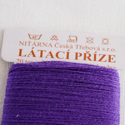 チェコ製 コットン糸 2個セット（赤紫・紫） 5枚目の画像