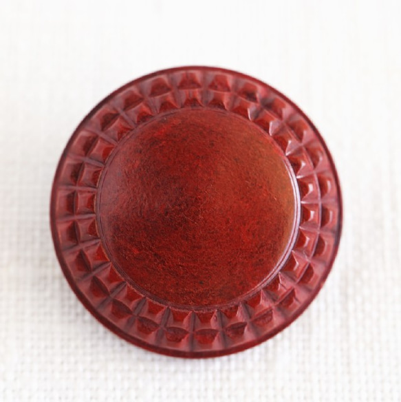 (1個) 23mm ヴィンテージボタン イギリス製 マーブル　＊　ブラウン　茶色 3枚目の画像
