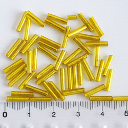 (15g) 9mm ヴィンテージ 竹ビーズ　ゴールド　ベネチアンビーズ 5枚目の画像