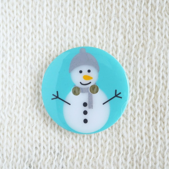 2個) 23mm 雪だるま クリスマスのボタン イギリス製 ＊ スノーマン 