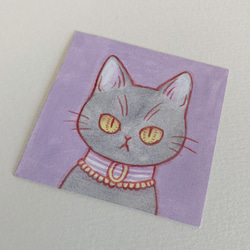 猫　原画「むすっとにゃんこ」 2枚目の画像