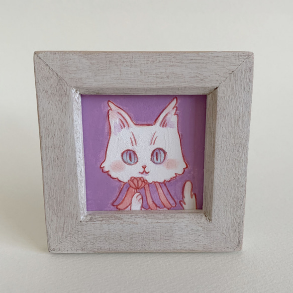 猫　原画「おすましにゃんこ」 1枚目の画像