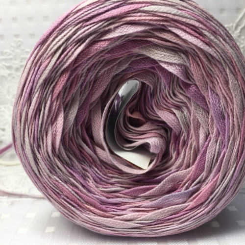 81手染め糸♬100g段染めコットンテープヤーン 毛糸 ♪花hana花♪ 通販  