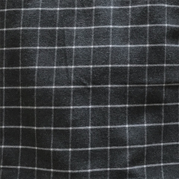 あったかやわらかなコットンフランネルのティアードスカート（ウインドペン：グレー） 3枚目の画像