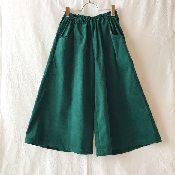 是一個基本的精細燈芯絨長裙褲（Viridian綠色） 第1張的照片