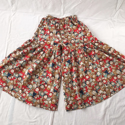 【新！】80厘米長度：俄羅斯套娃緊密喇叭形裙褲（磚） 第2張的照片