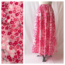 [日本圖案] Umezaka（粉色）的分層裙 第2張的照片