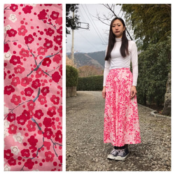 [日本圖案] Umezaka（粉色）的分層裙 第1張的照片