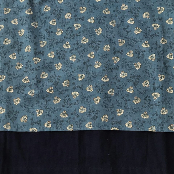 [皮膚的光滑度]野上見的圍裙裙：75厘米（藍色） 第2張的照片