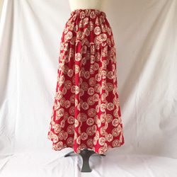 [日式] Hanari和可愛的分層裙（花朵和to色：紅色） 第3張的照片