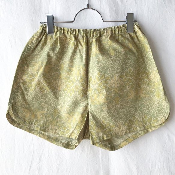 ★免費送貨★可愛的Hagile女式褲子：M（William Morris Dub＆Rose：綠色） 第1張的照片