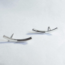 <NOVEC> SILVER Two Faced LONG EARRINGS 第1張的照片