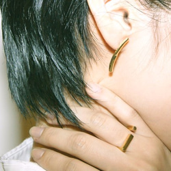 <NOVEC> SILVER Two Faced LONG EARRINGS 第3張的照片