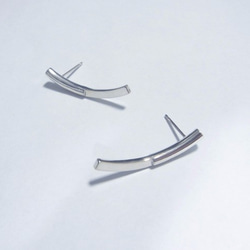 <NOVEC> SILVER Two Faced LONG EARRINGS NO3 第1張的照片
