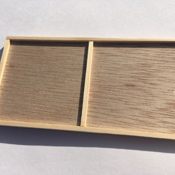 木のミニアイロンビーズトレイ（田の型１×２サイズ）ケース付き 2枚目の画像