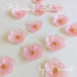 【送料込】【Botanical Beauty】桜アジサイ×パール ヘアピアス 3枚目の画像