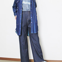 博多織×デニム　コート　ストレッチ 2枚目の画像