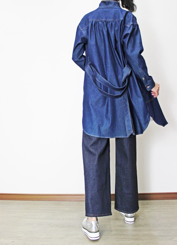 博多織×デニム　コート　ストレッチ 7枚目の画像