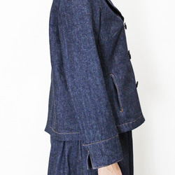 岡山デニムの Pジャケット（受注生産・セルビッチデニム・インディゴ） 3枚目の画像