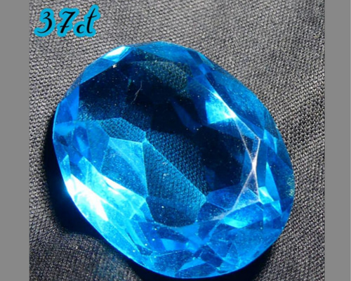 37ct 合成ブルートパーズ ナノブルートパーズ トパーズ 天然石