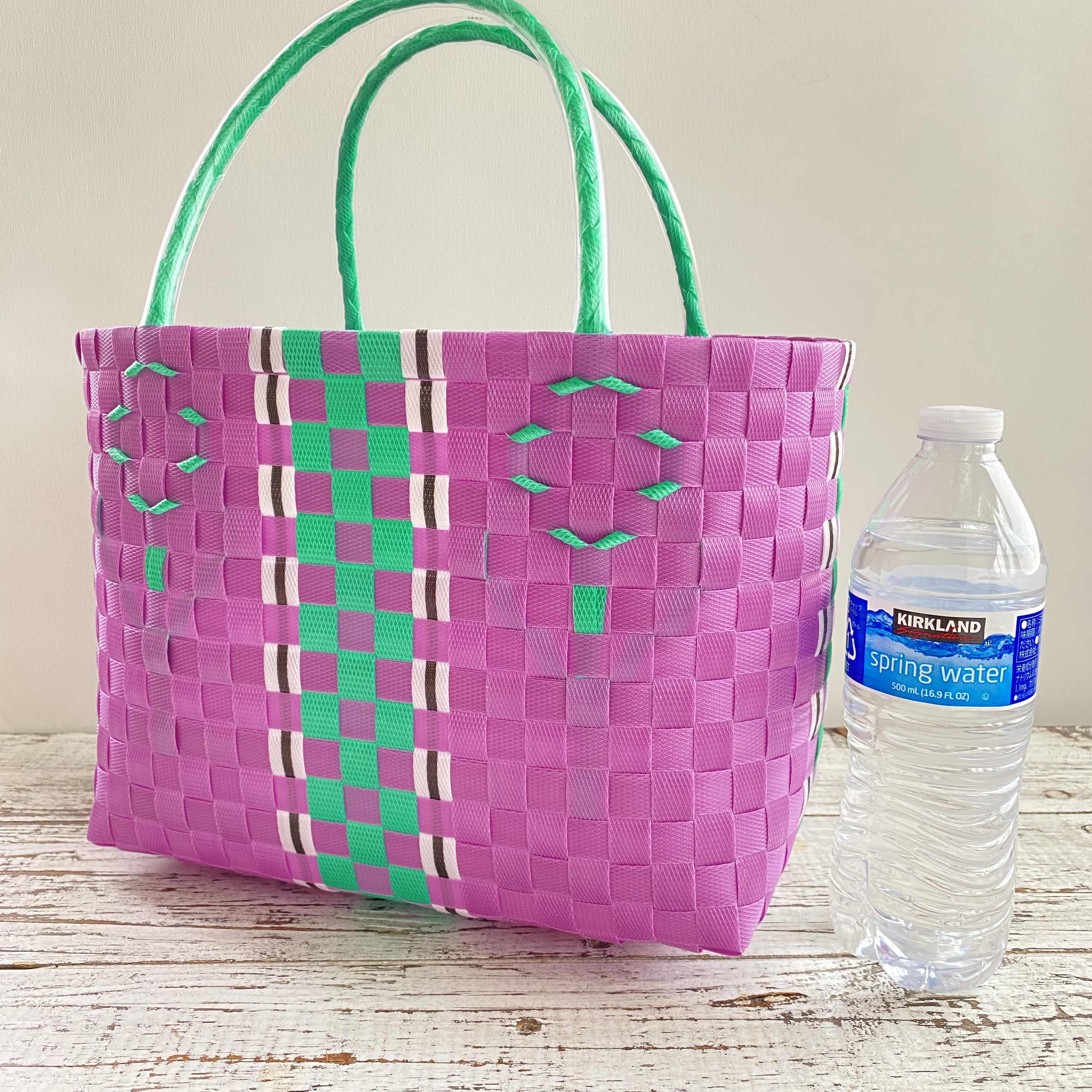 minazz　　プラカゴ 受注制作】プラカゴ 深緑×黒×白 - MONA'S GALLERY | minne byGMO