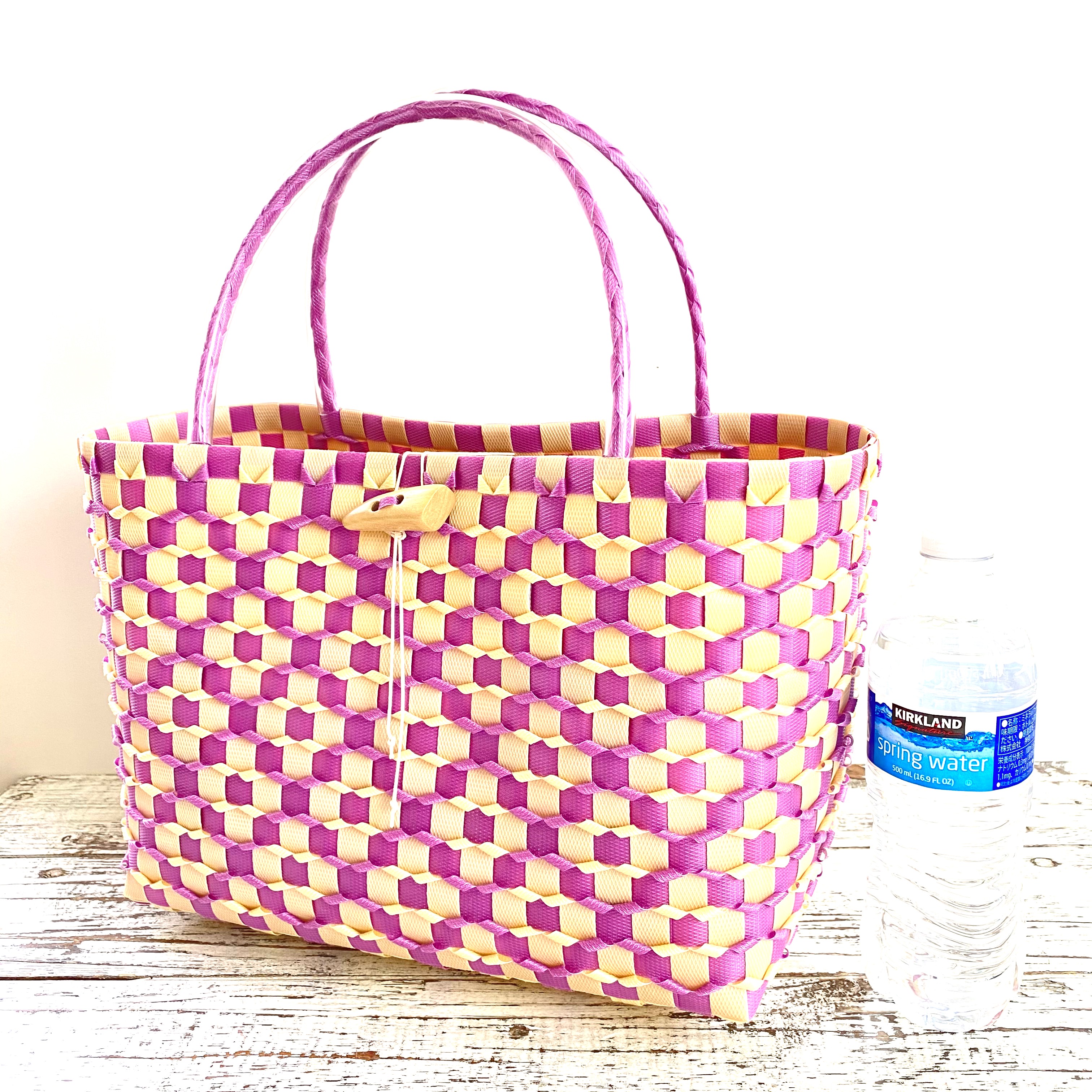 バレリア❤️です。　プラかごバッグ ハンドメイド バレリア❤️です。 プラかごバッグ ハンドメイド ppバンドの